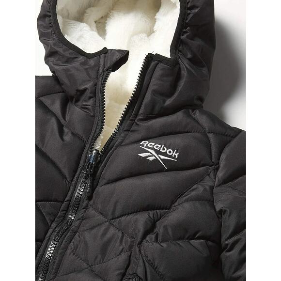 NEW Reebok Women's Reversible Puffer Anorak Sherpa Lined Jacket XL - Picture 10 of 12